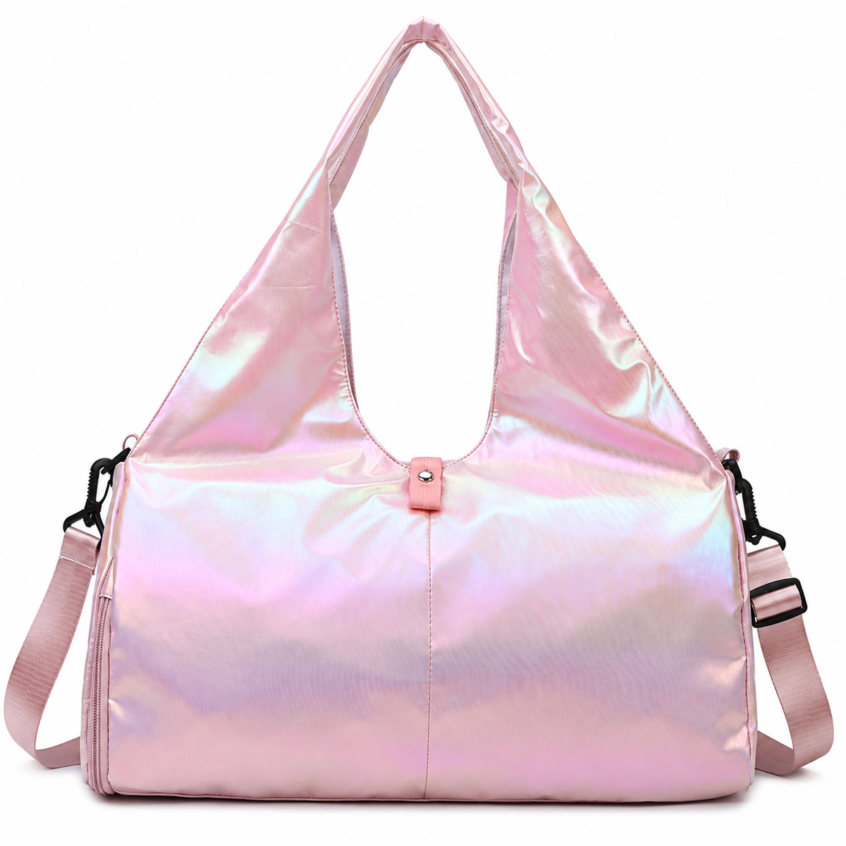 Women's Iridescent Gym & Travel Bag with Shoe Compartment and Adjustable Strap