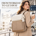 MOREGOSU Laptop Backpack for Women, Wide Open Work and Travel Backpack
