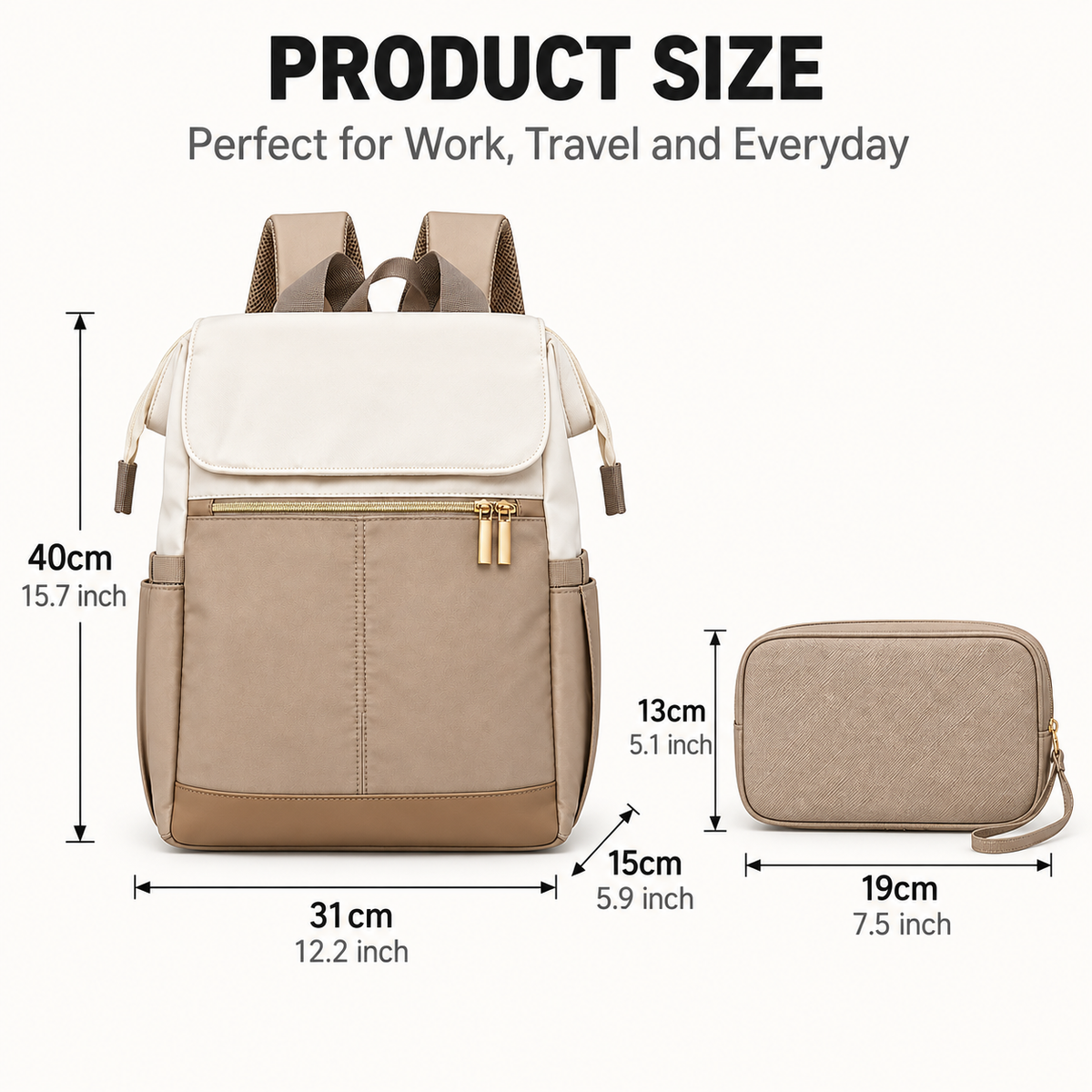 MOREGOSU Laptop Backpack for Women, Wide Open Work and Travel Backpack