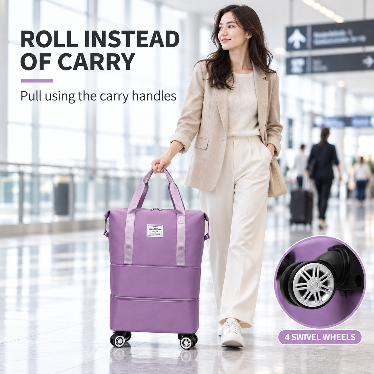 360° Spinner Detachable Travel Bag