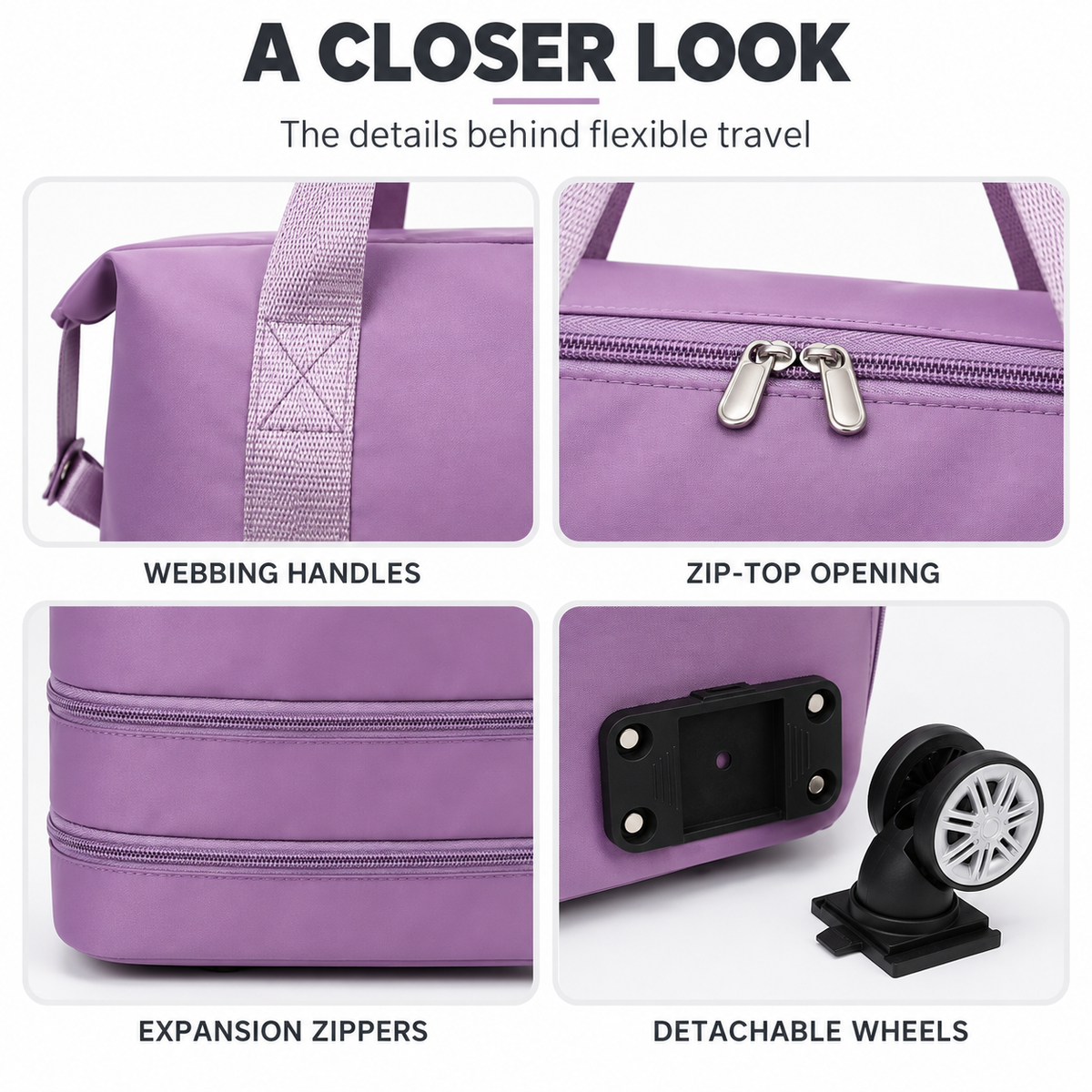 360° Spinner Detachable Travel Bag